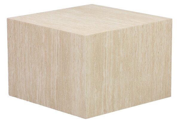 Комплект от 2 броя помощна масичка, Coffina, травертин, 58x58x40 см