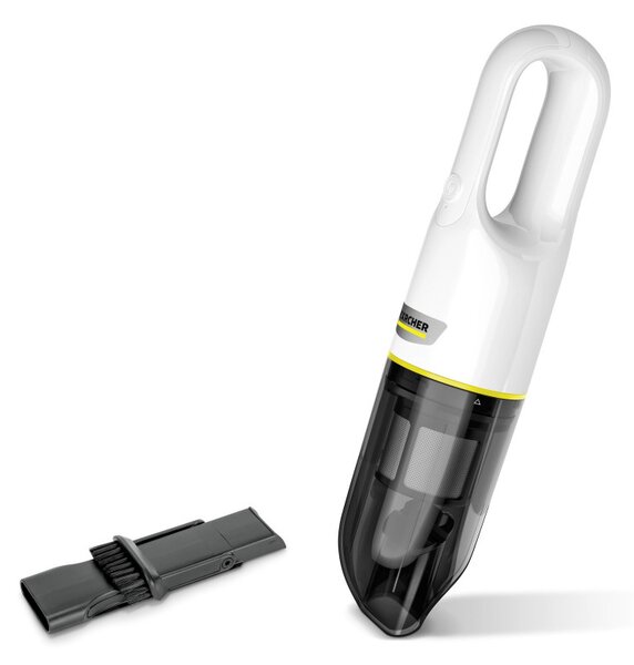 Ръчна прахосмукачка Karcher CVH 2, 70W, 150 мл, Батерия LI-Ion 2 Ah/7.2V, Автономия 10 минути, Миещ се филтър, Бял