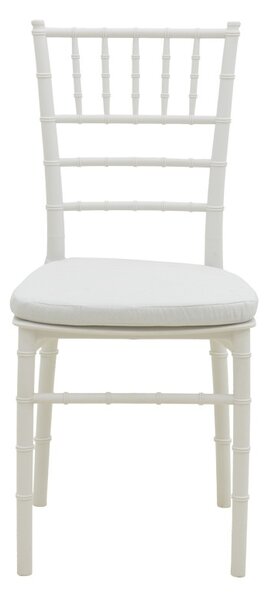 Градински стол, Tiffany I, бял, 46,5x39,5x87 см