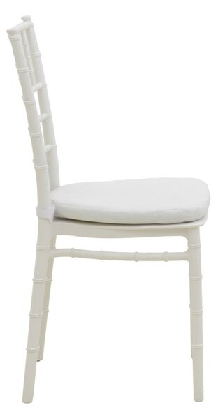 Градински стол, Tiffany I, бял, 46,5x39,5x87 см