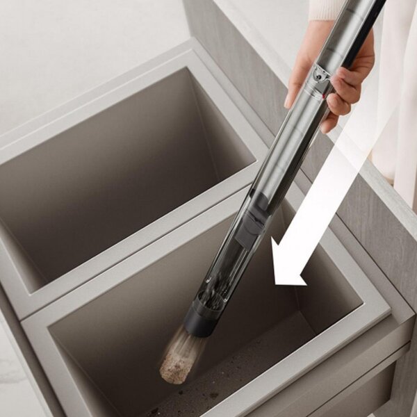 Вертикална прахосмукачка Dyson PencilVac Fluffycones 492689-01, 55 AW, 30 мин, 80 мл, 140000 Hyperdymium™, Ултратънък дизайн, LED осветление, Черен