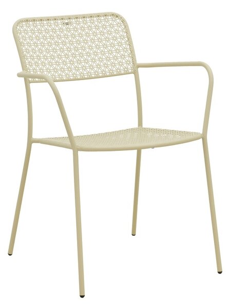 Стифиращ се градински стол, Federal, крем, 58x57x81.5 см