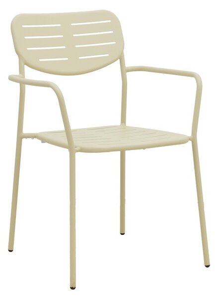 Стифиращ се градински стол, Deraby, крем, 45.5x56x83 см
