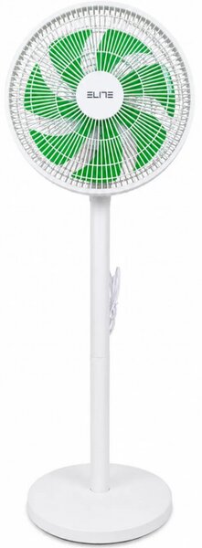 Вентилатор Elite EFS-1344, 40W, 30 см, 3 скорости, Осцилация, 7 перки, Бял/зелен
