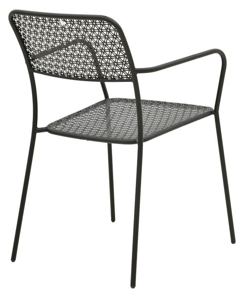 Стифиращ се градински стол, Federal, черен, 58x57x81.5 см