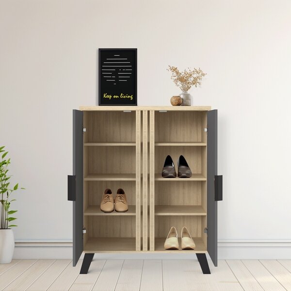 Pantofar V1, Shoby, сив, 30x70,5x91 см