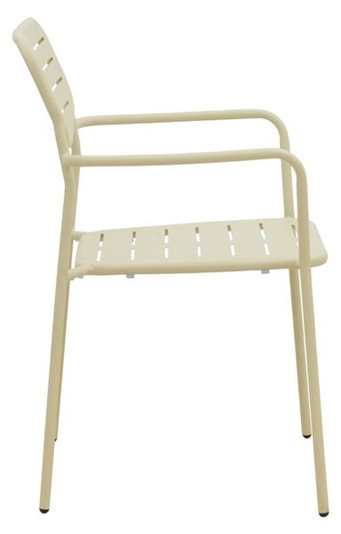 Стифиращ се градински стол, Deraby, крем, 45.5x56x83 см