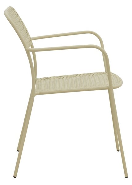 Стифиращ се градински стол, Federal, крем, 58x57x81.5 см