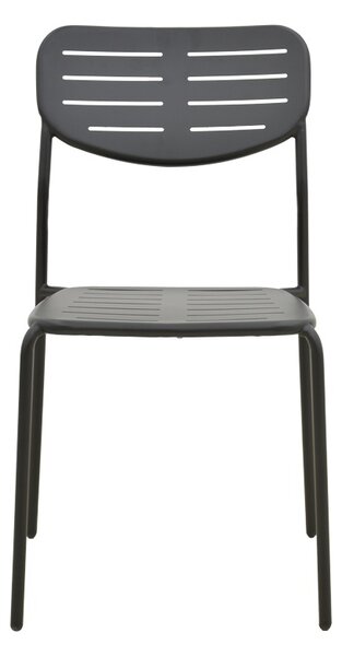 Стифиращ се градински стол, Deraby, черен, 45.5x52.5x83 см