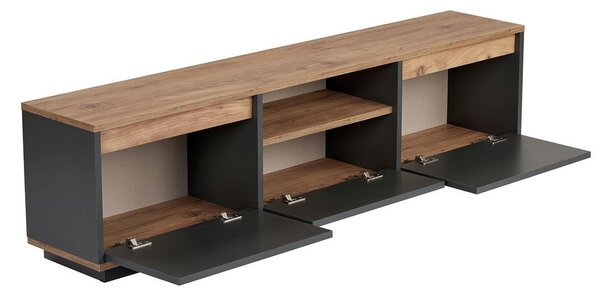 Антрацитна маса за телевизор 160x42x30 cm Sentinel – Kalune Design