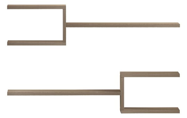 Set 2 bucati Raft de perete, Sumpa, Stejar, 20x65x18 cm