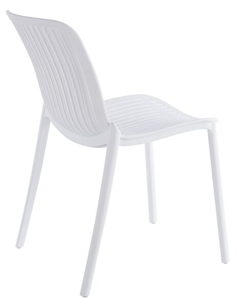 Стифиращ се градински стол, Teragi, бял, 43.5x58x82 см