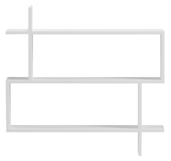 Стенен рафт, Parallel, бял, 22x70x65.5 см