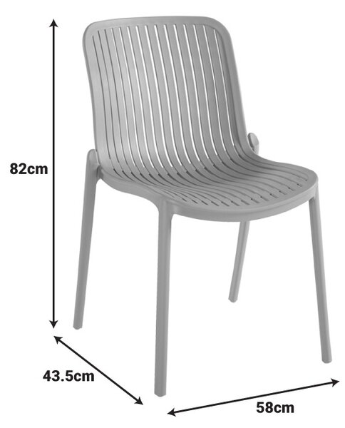 Стифиращ се градински стол, Teragi, бял, 43.5x58x82 см