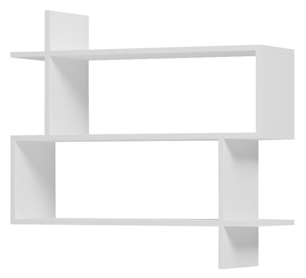 Стенен рафт, Parallel, бял, 22x70x65.5 см