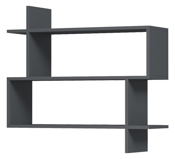 Стенен рафт, Parallel, антрацит, 22x70x65.5 см
