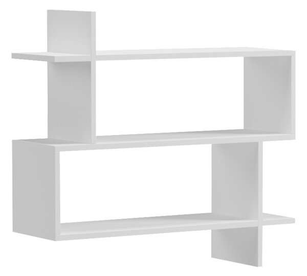 Стенен рафт, Parallel, бял, 22x70x65.5 см