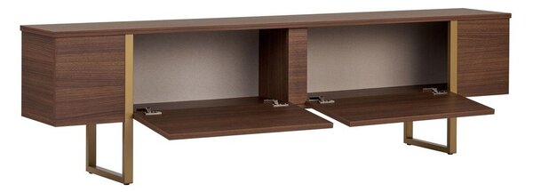 Маса за телевизор от декор от орех в тъмно естествен цвят 180x50x30 cm Onera – Kalune Design