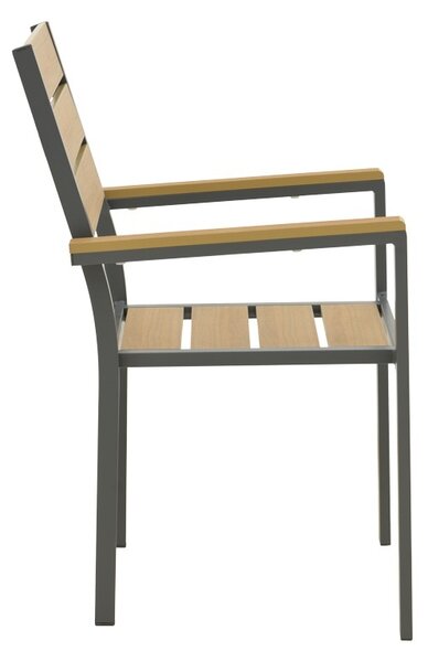 Стифиращ се градински стол, Breze, антрацит, 60x57.5x88 см