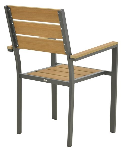 Стифиращ се градински стол, Breze, антрацит, 60x57.5x88 см