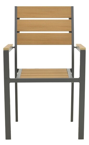 Стифиращ се градински стол, Breze, антрацит, 60x57.5x88 см
