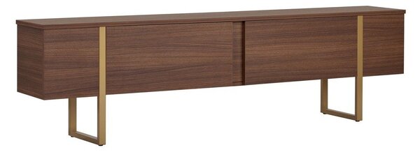 Маса за телевизор от декор от орех в тъмно естествен цвят 180x50x30 cm Onera – Kalune Design
