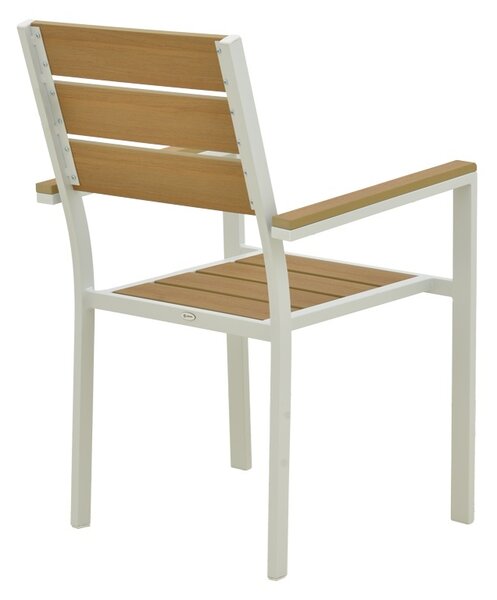 Стифиращ се градински стол, Breze, бял, 60x57.5x88 см
