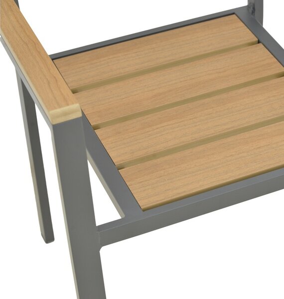 Стифиращ се градински стол, Breze, антрацит, 60x57.5x88 см