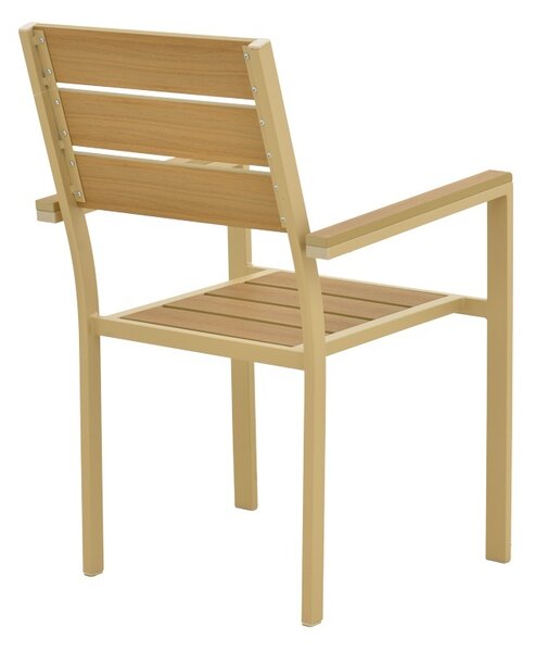 Стифиращ се градински стол, Breze, натурален, 60x57.5x88 см
