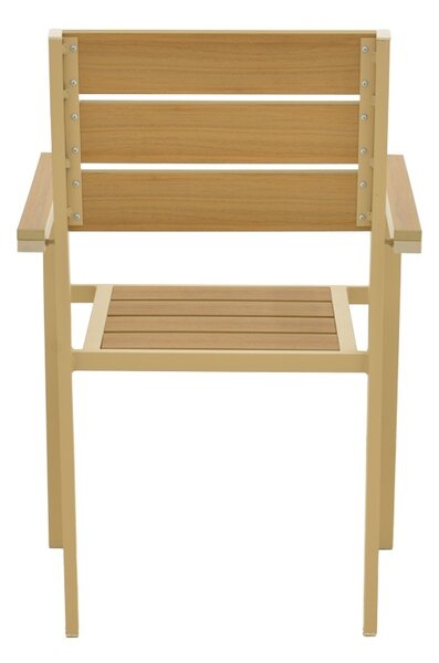 Стифиращ се градински стол, Breze, натурален, 60x57.5x88 см