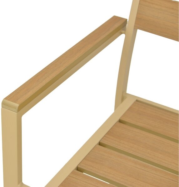 Стифиращ се градински стол, Breze, натурален, 60x57.5x88 см