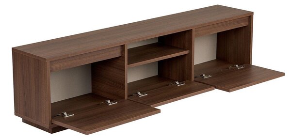 Маса за телевизор от декор от орех в тъмно естествен цвят 160x42x30 cm Sentinel – Kalune Design