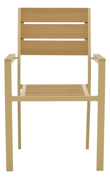 Стифиращ се градински стол, Breze, натурален, 60x57.5x88 см