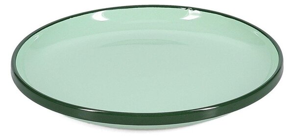 Зелена десертна глинена чиния ø 18 cm Duo – ONA