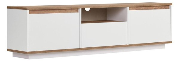 Бяла/в естествен цвят маса за телевизор от декор от бор 160x42x30 cm Sentinel – Kalune Design