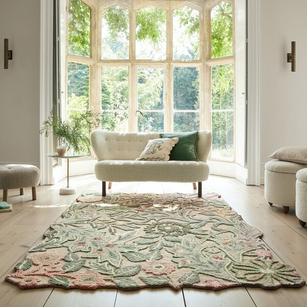 Килим, Flair Rugs Bryony Shaped Floral, зелен, 120x170 см