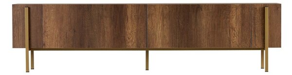Маса за телевизор от декор от орех в тъмно естествен цвят 180x45x30 cm Nexus – Kalune Design