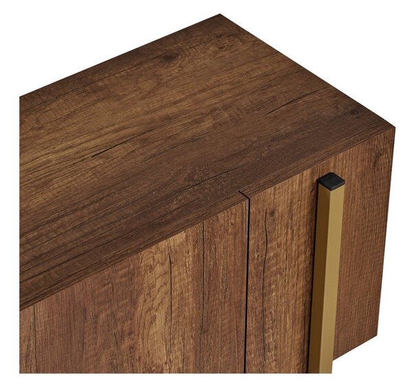 Маса за телевизор от декор от орех в тъмно естествен цвят 180x45x30 cm Nexus – Kalune Design