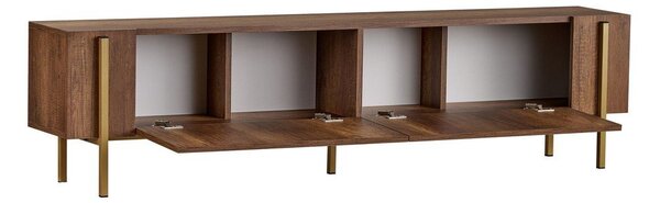 Маса за телевизор от декор от орех в тъмно естествен цвят 180x45x30 cm Nexus – Kalune Design