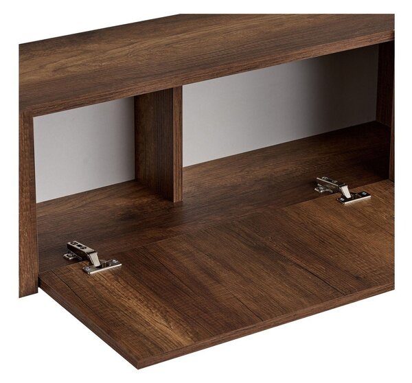 Маса за телевизор от декор от орех в тъмно естествен цвят 180x45x30 cm Nexus – Kalune Design