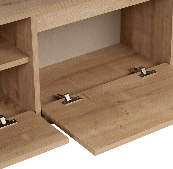 Маса за телевизор от декор от дъб в естествен цвят 160x42x30 cm Sentinel – Kalune Design