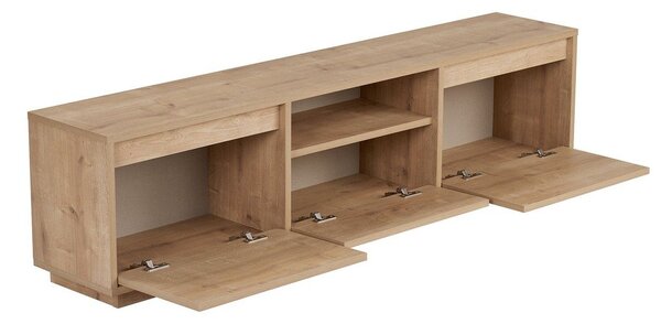 Маса за телевизор от декор от дъб в естествен цвят 160x42x30 cm Sentinel – Kalune Design