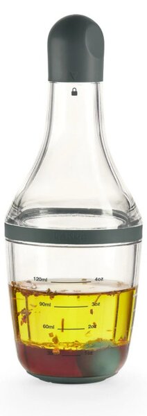 Бутилка за дресинг Lekue 1009489, 200 мл, Ø7.2x19.1 см, Стъкло, +4°C / +80°C, Сив