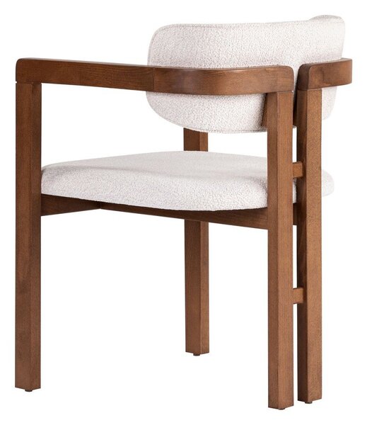 Бял трапезен стол с подлакътници Toscana – Kalune Design