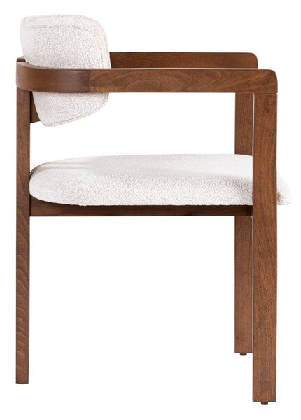 Бял трапезен стол с подлакътници Toscana – Kalune Design