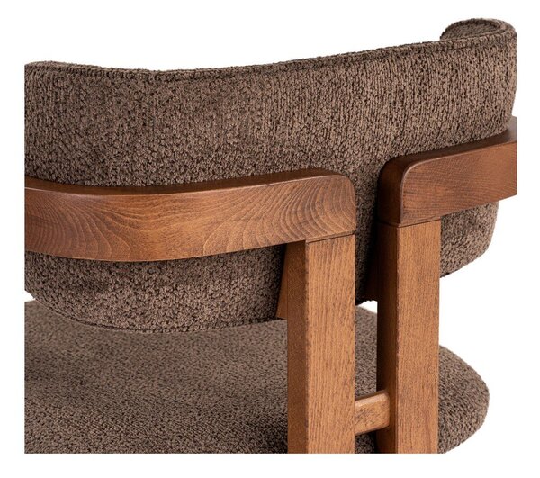 Кафяв трапезен стол с подлакътници Toscana – Kalune Design