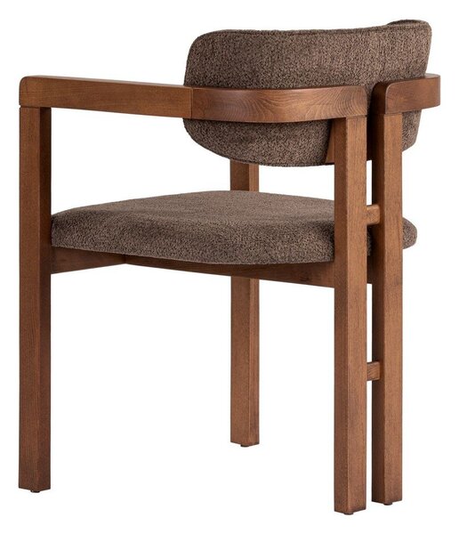 Кафяв трапезен стол с подлакътници Toscana – Kalune Design