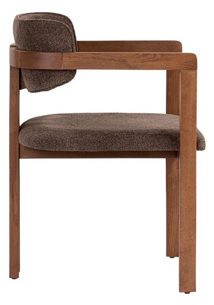 Кафяв трапезен стол с подлакътници Toscana – Kalune Design