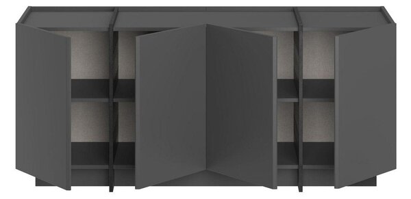 Антрацитен скрин с отвор за кабели 180x80x45 cm Dorma – Kalune Design