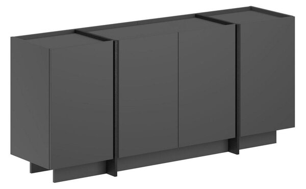 Антрацитен скрин с отвор за кабели 180x80x45 cm Dorma – Kalune Design